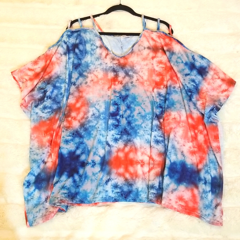 Lulla Collection by Bindya Tie Dye Top/Cover Up size L or XL